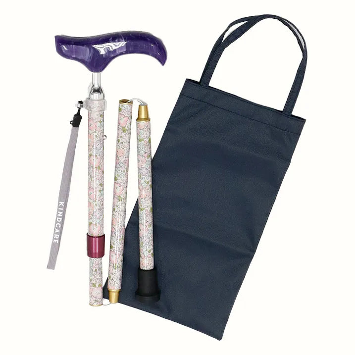 【伸縮&折りたたみ・総柄】SLT折りたたみステッキ リバティプリント Michelle
