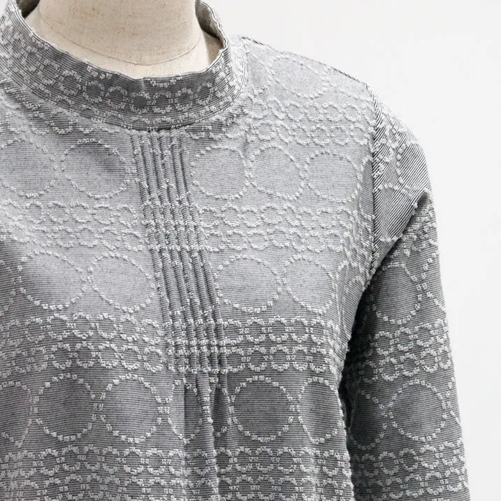 【宽松利落】圆点提花套头衫