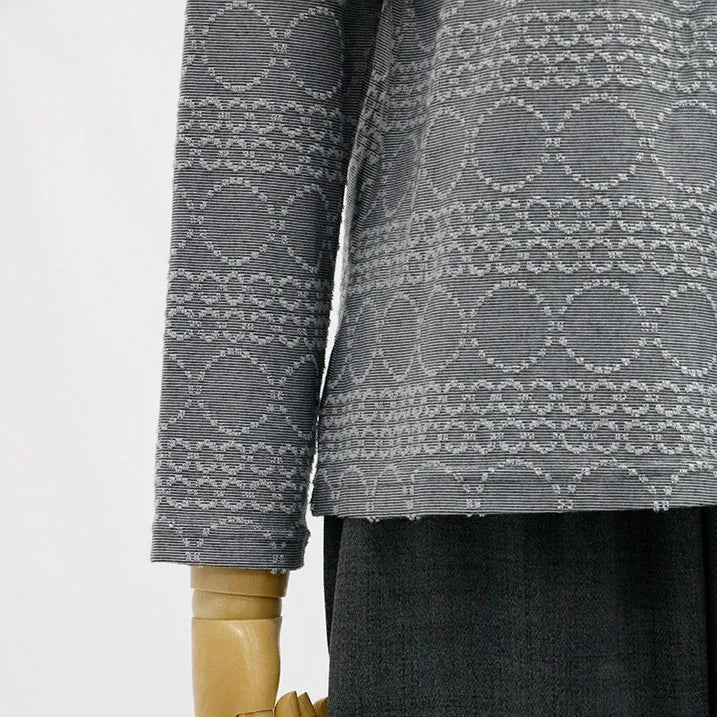 【宽松利落】圆点提花套头衫