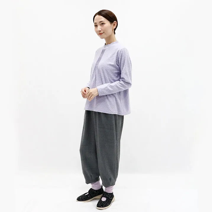 【宽松利落】圆点提花套头衫