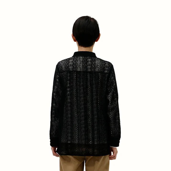 【羽織るだけで優雅な装い・洗える】レースブラウス