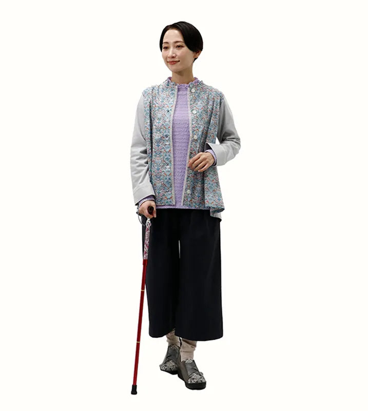 【伸縮&折りたたみ・上柄】SLT折りたたみステッキリバティプリント Garland Stripe