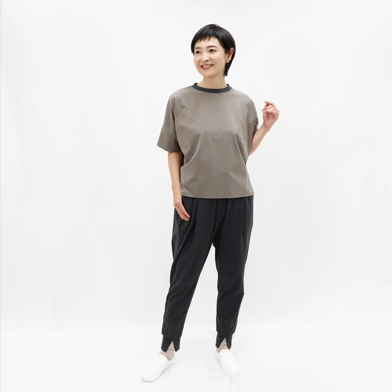 【UVカット機能・接触冷感】カラーブロッキングドルマンTシャツ