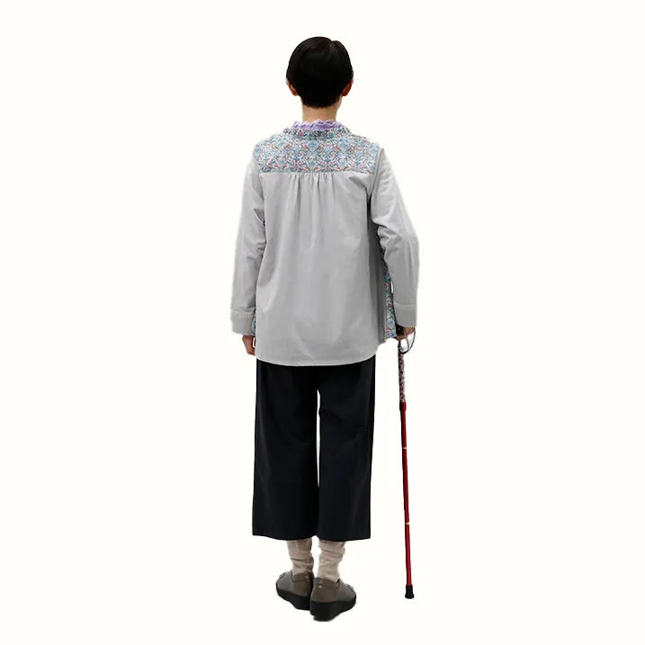 【伸縮&折りたたみ・上柄】SLT折りたたみステッキリバティプリント Garland Stripe