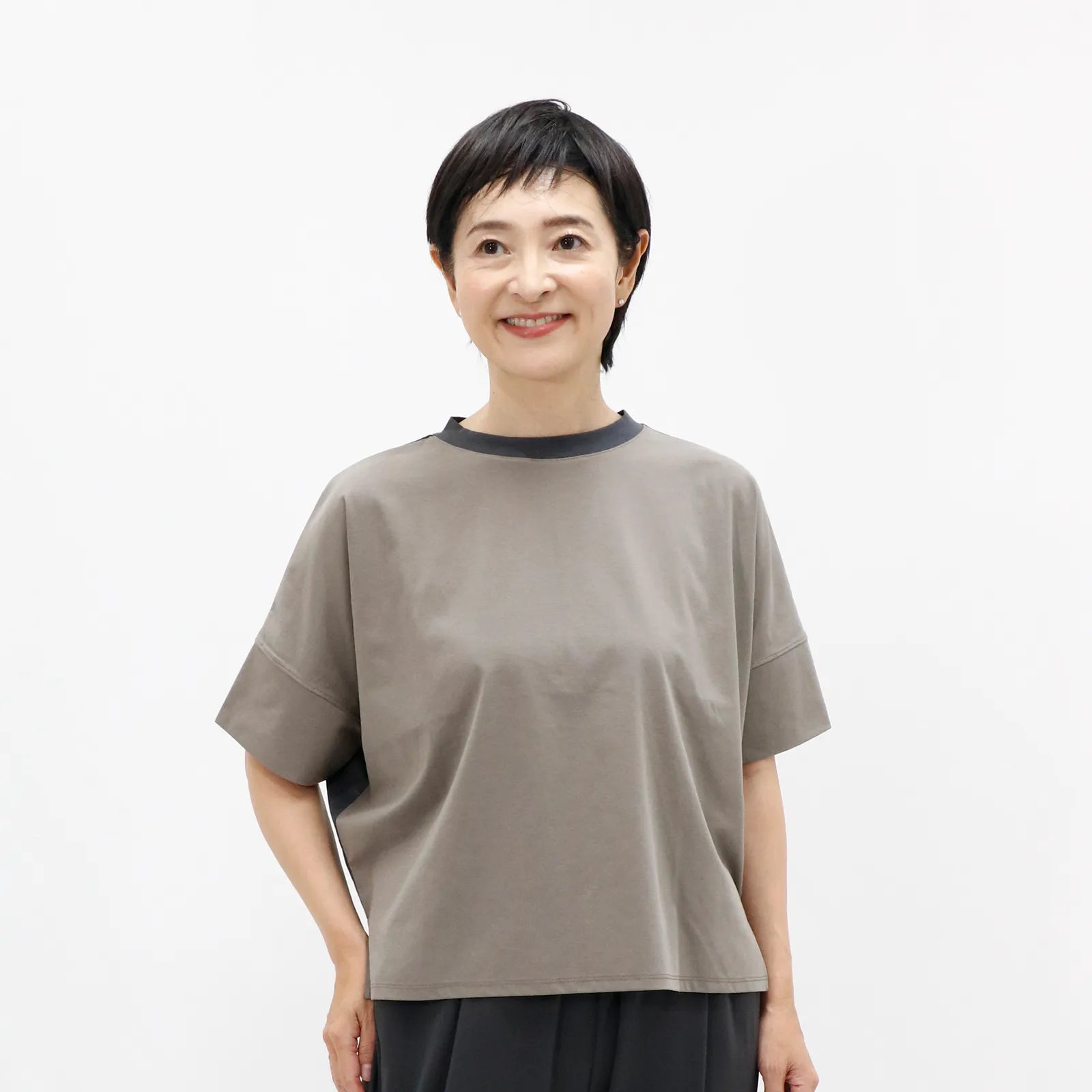 【UVカット機能・接触冷感】カラーブロッキングドルマンTシャツ