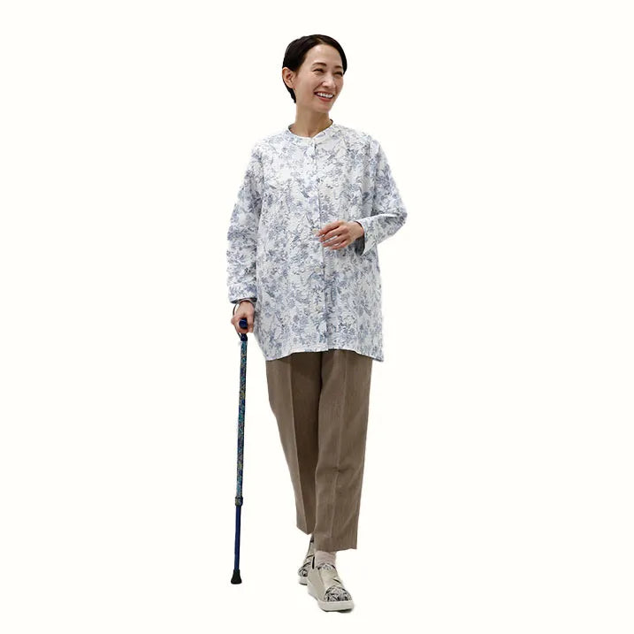 【伸縮】アルミ伸縮ステッキ リバティプリント GloriaFlowers