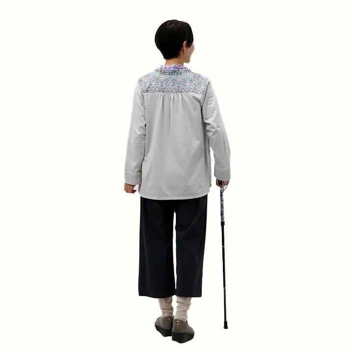 【伸縮&折りたたみ・上柄】SLT折りたたみステッキリバティプリント Garland Stripe