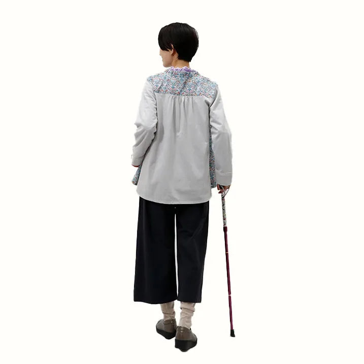 【伸縮&折りたたみ・上柄】SLT折りたたみステッキリバティプリント Garland Stripe