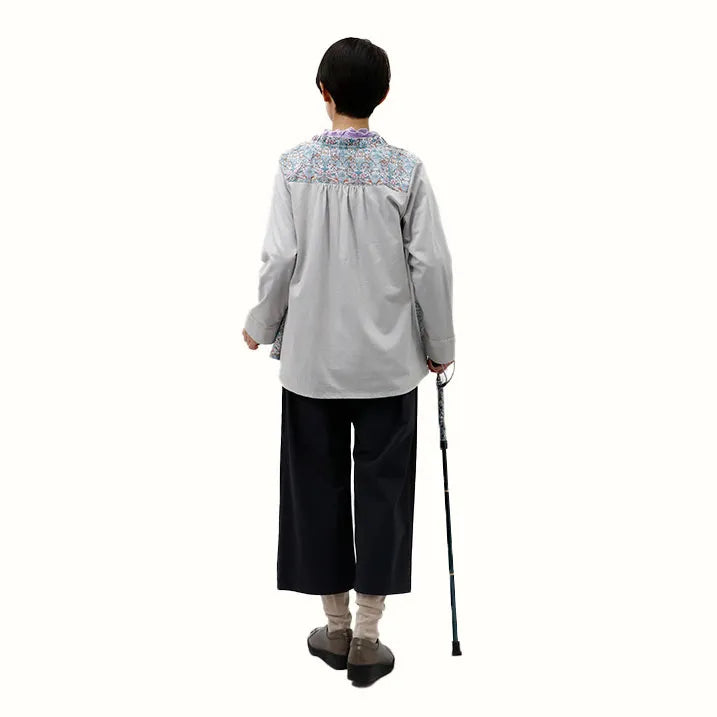 【伸縮&折りたたみ・上柄】SLT折りたたみステッキリバティプリント Garland Stripe