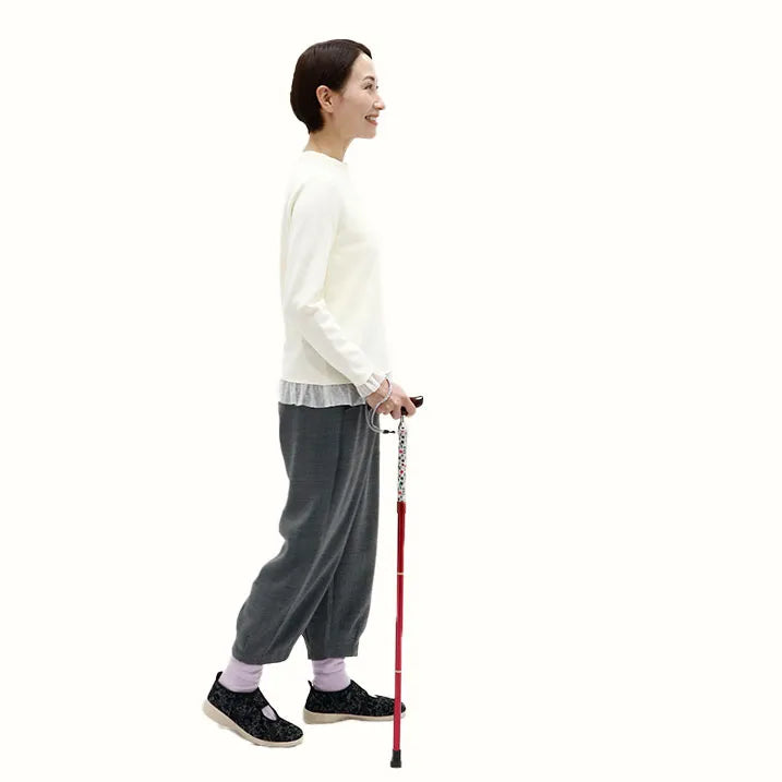 【伸縮&折りたたみ・上柄】SLT折りたたみステッキ リバティプリント Little Mirabelle