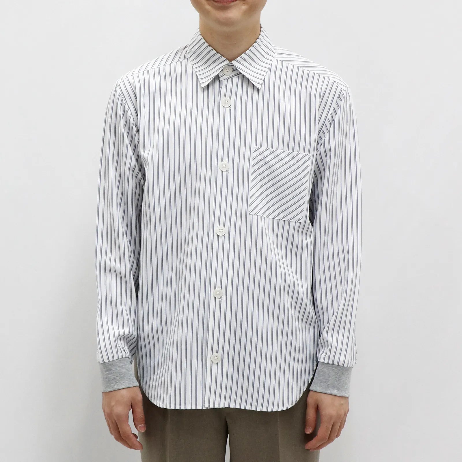 【接触冷感・UV機能】クラシックストライプシャツ