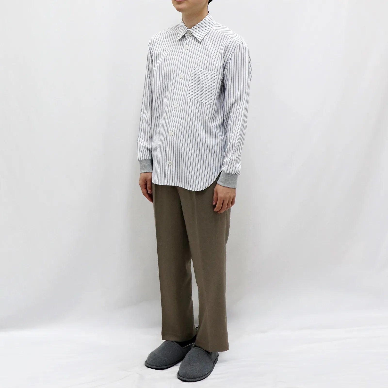 【接触冷感・UV機能】クラシックストライプシャツ