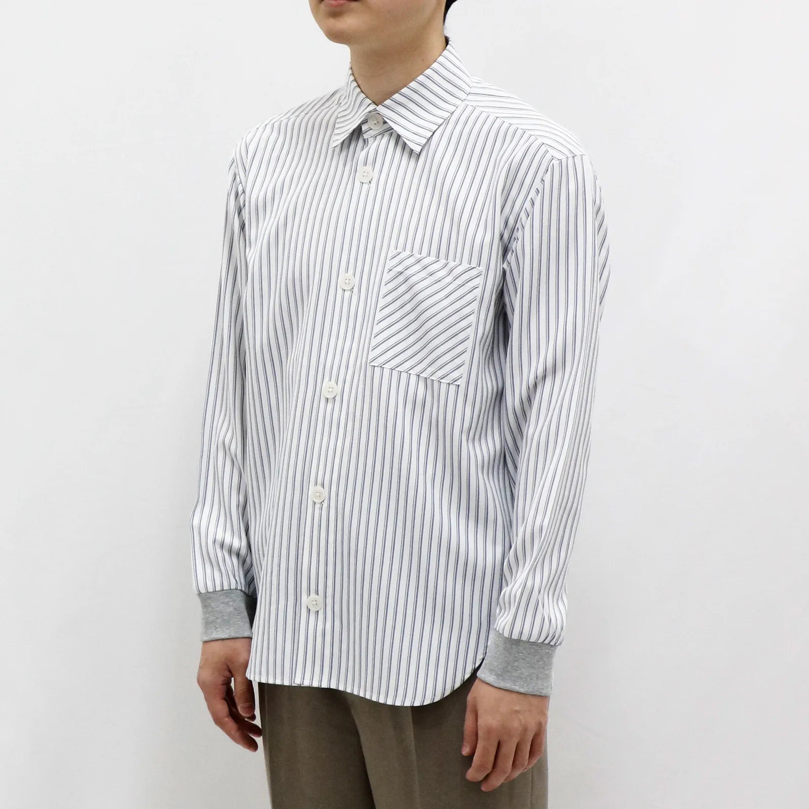 【接触冷感・UV機能】クラシックストライプシャツ