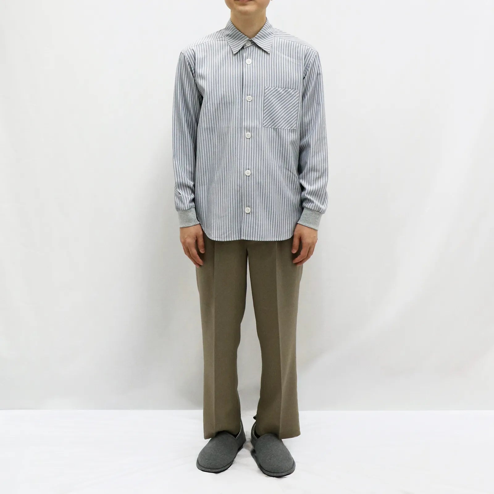 【接触冷感・UV機能】クラシックストライプシャツ