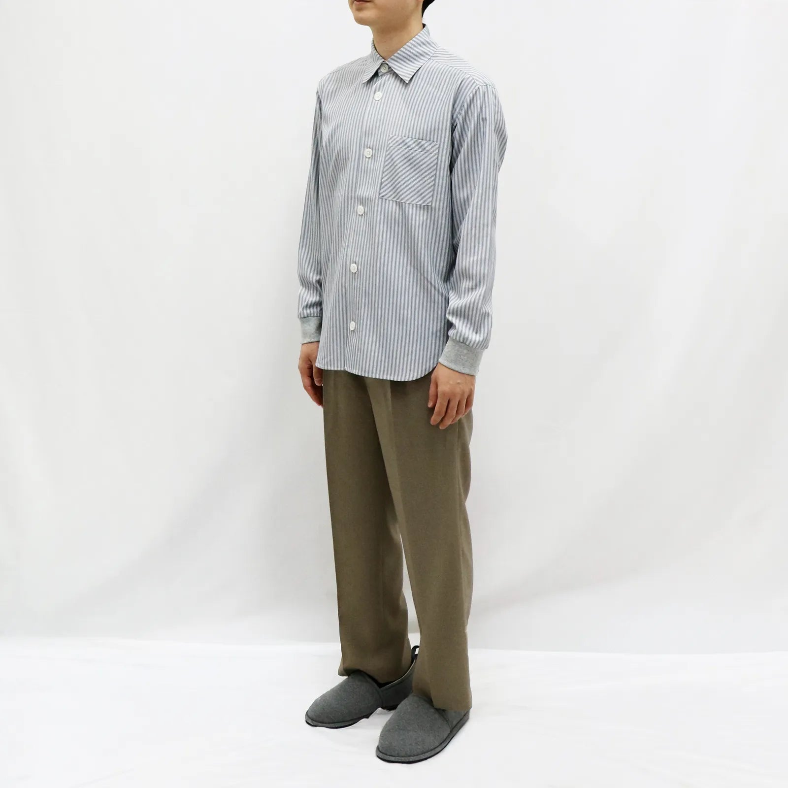 【接触冷感・UV機能】クラシックストライプシャツ