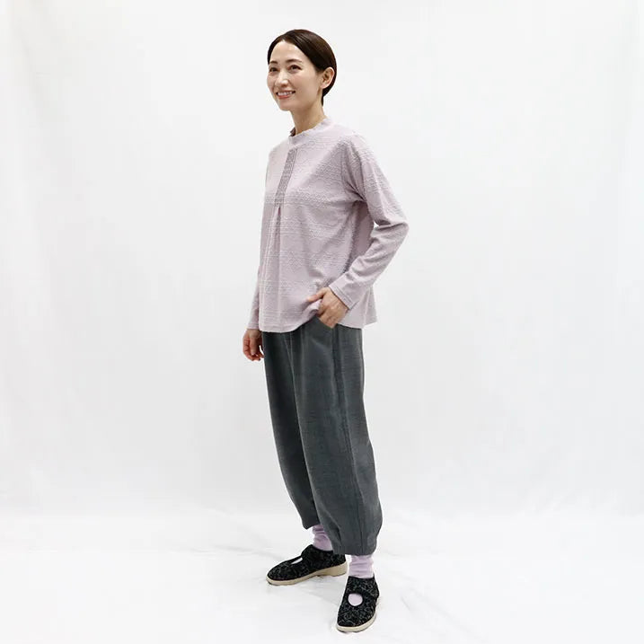 【宽松利落】圆点提花套头衫