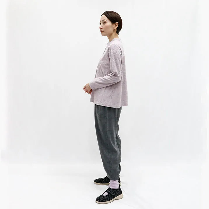 【宽松利落】圆点提花套头衫