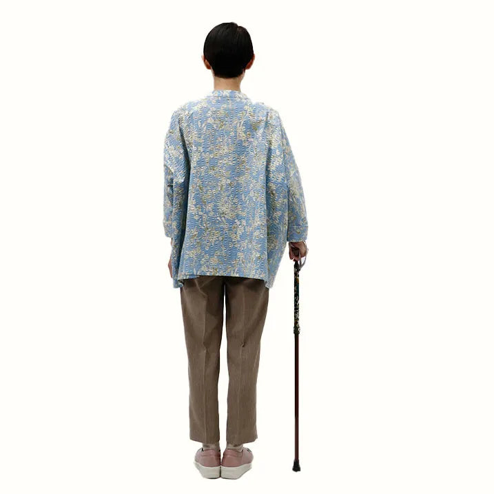 【超軽量の160g・伸縮・上柄】カーボン伸縮ステッキ リバティプリント Edna