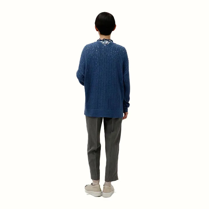 【冷房対策に最適・日本製・着回し◎】メッシュ編みカーディガン