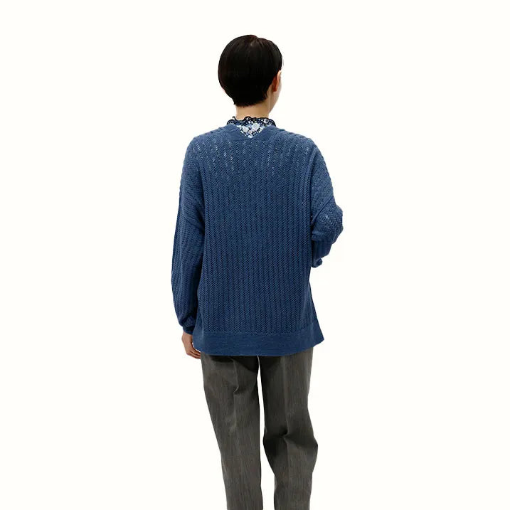 【冷房対策に最適・日本製・着回し◎】メッシュ編みカーディガン