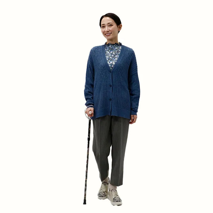 【伸縮&折りたたみ・総柄】SLT折りたたみステッキ リバティプリント ScendedGarden