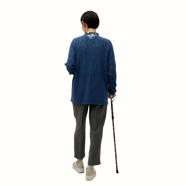 【伸縮&折りたたみ・総柄】SLT折りたたみステッキリバティプリント ScendedGarden