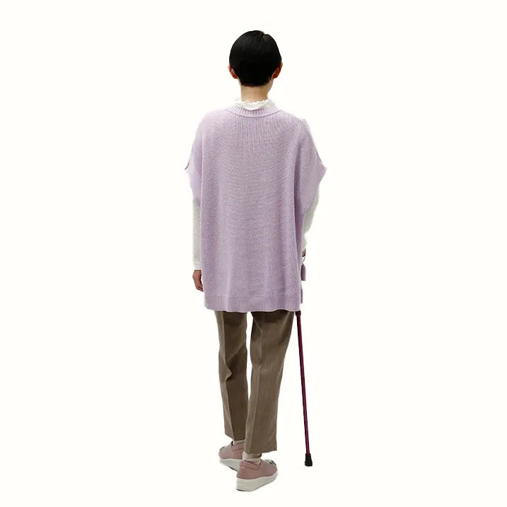 【伸縮&折りたたみ・上柄】折畳みステッキ Fabric Designed By W.Morris ORCHID