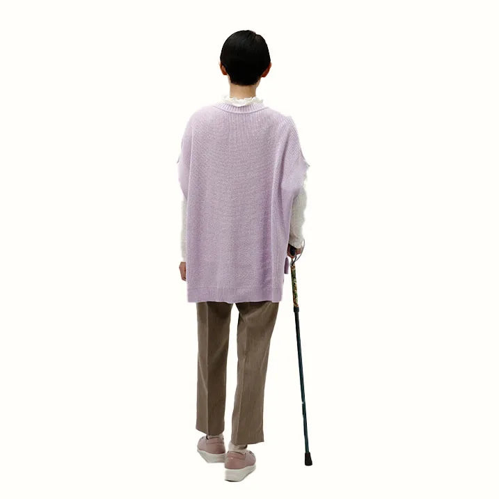 【伸縮&折りたたみ・上柄】折畳みステッキ Fabric Designed By W.Morris ORCHID
