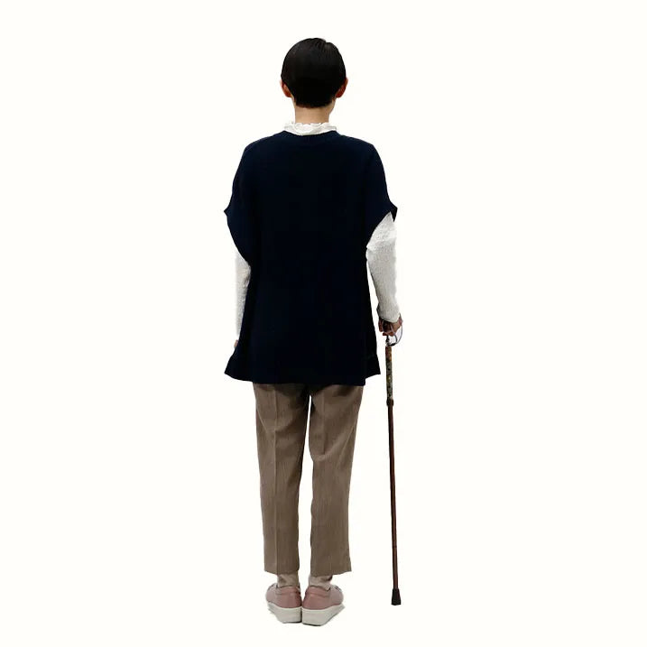 【伸縮&折りたたみ・上柄】折畳みステッキ Fabric Designed By W.Morris ORCHID