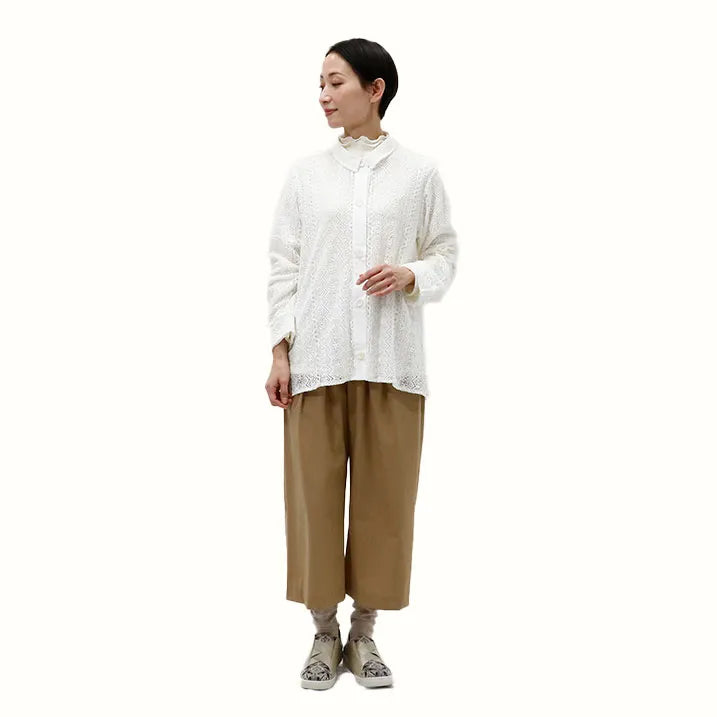 【羽織るだけで優雅な装い・洗える】レースブラウス