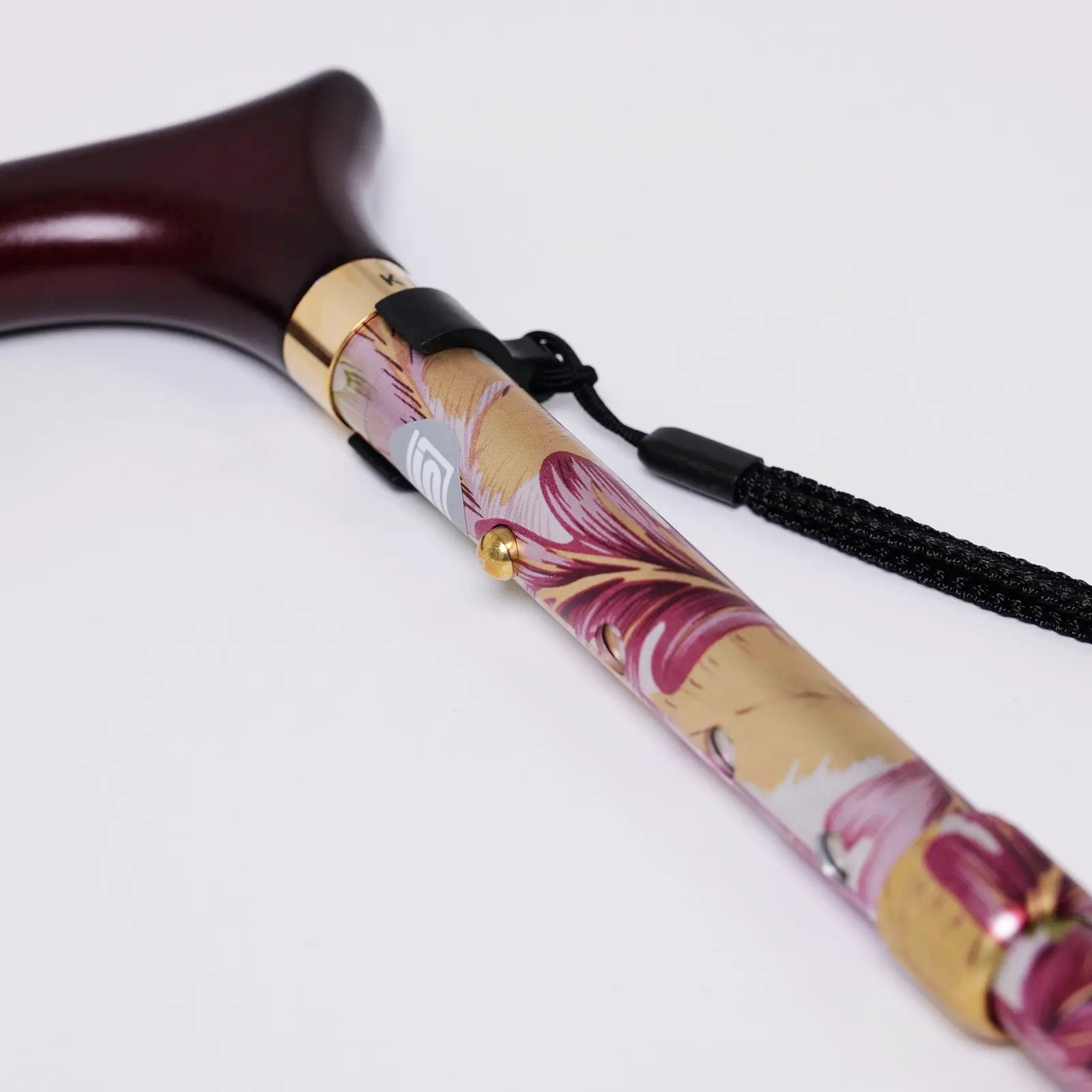 【伸縮&折りたたみ・総柄】SLTステッキ アルミ リーフ柄