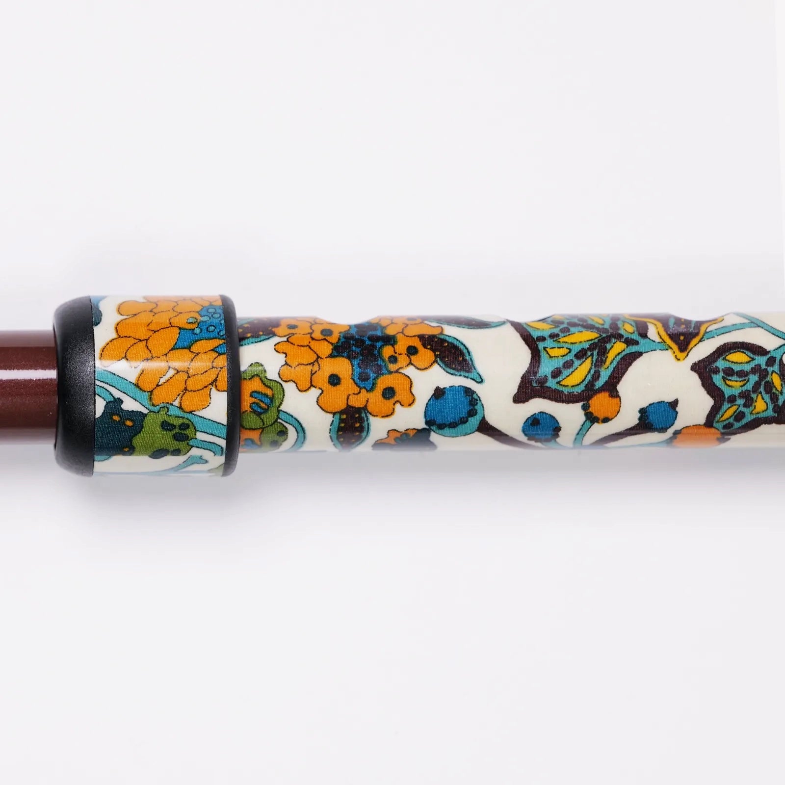 【超軽量の160g・伸縮・上柄】カーボン伸縮ステッキ リバティプリント Edna