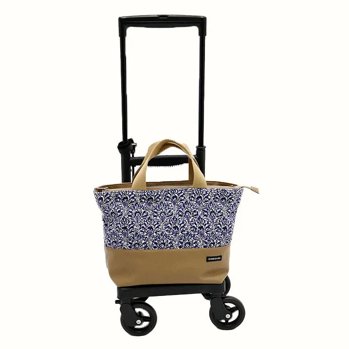 【上品な佇まい】シェニール織トート付き 横押しカート