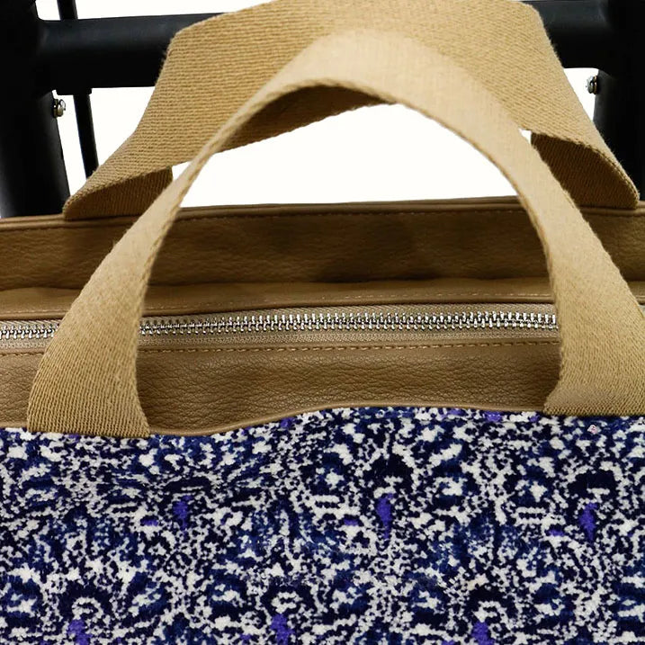 【上品な佇まい】シェニール織トート付き 横押しカート