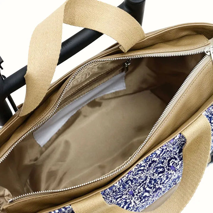 【上品な佇まい】シェニール織トート付き 横押しカート