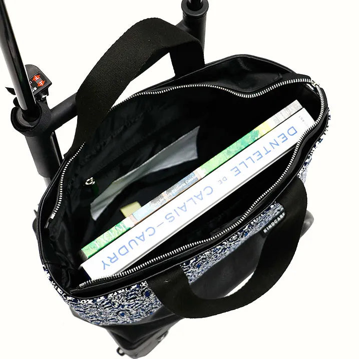 【上品な佇まい】シェニール織トート付き 横押しカート