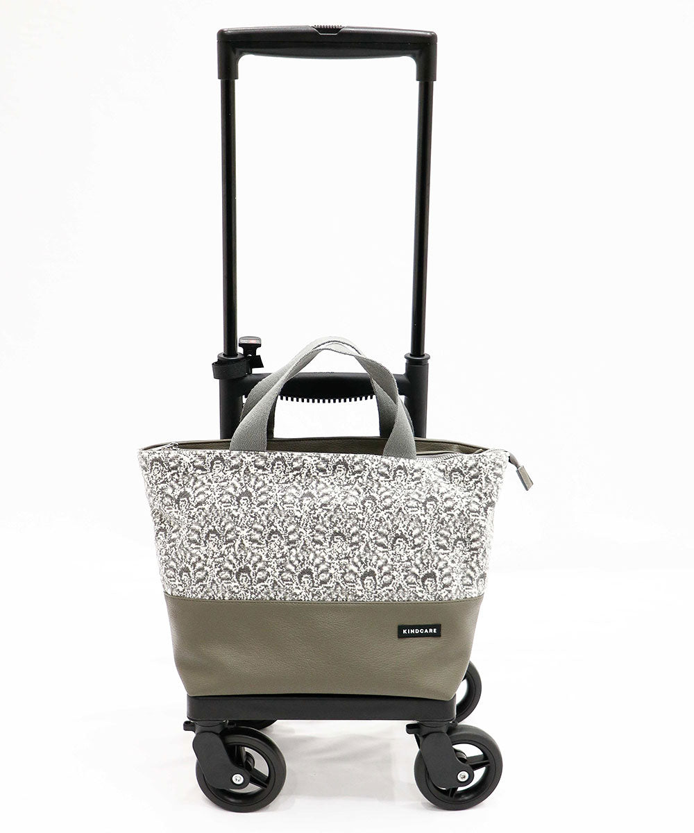 【上品な佇まい】シェニール織トート付き 横押しカート