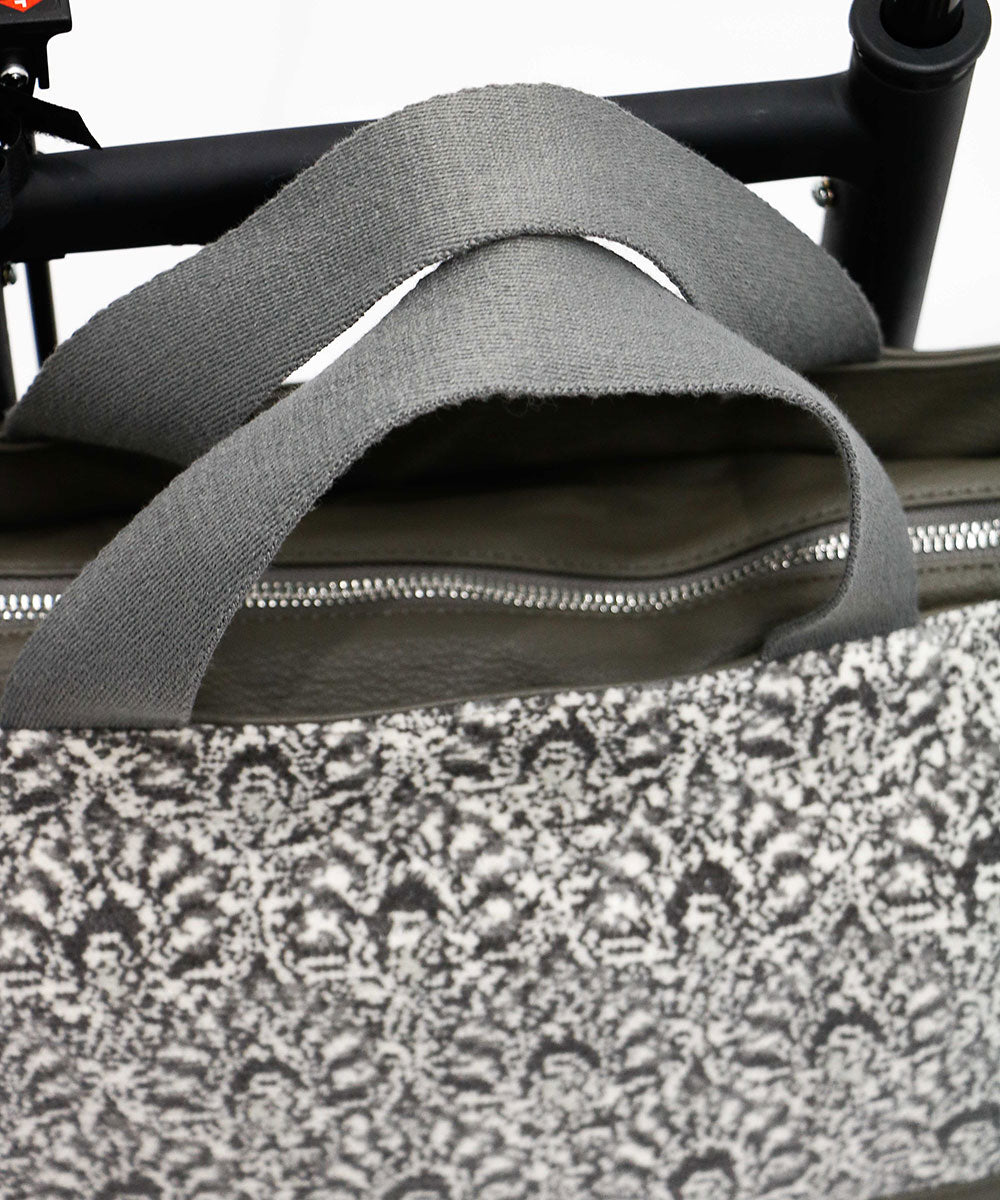 【上品な佇まい】シェニール織トート付き 横押しカート