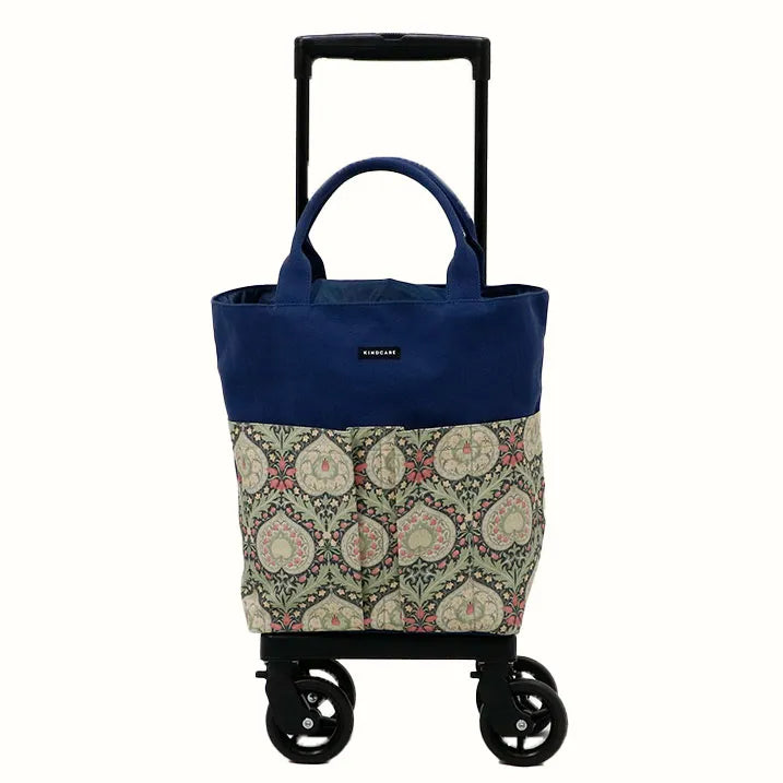 Utility Tote Push Cart Fabric by W.morris EDEN - Navy