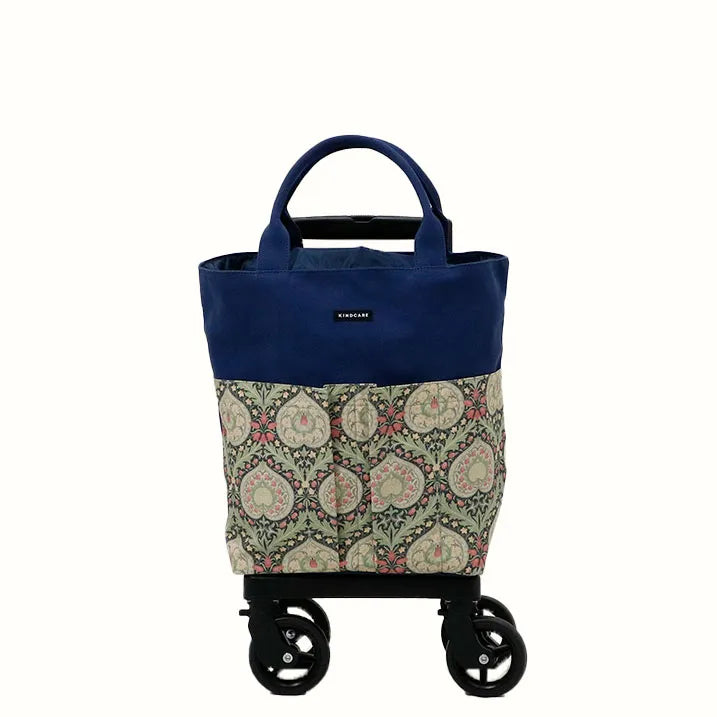 Utility Tote Push Cart Fabric by W.morris EDEN - Navy