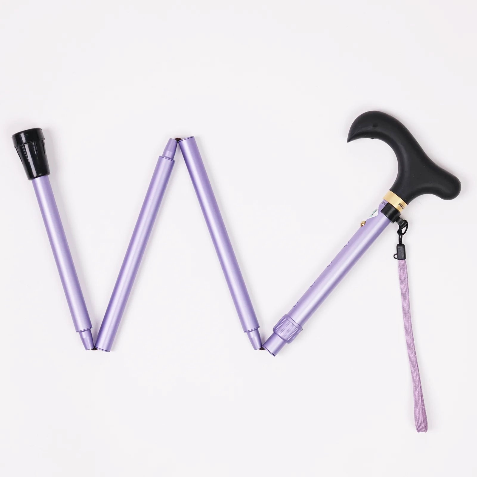 【伸縮&折りたたみ・無地】とってもステッキ やわらかグリップ 伸縮折りたたみ