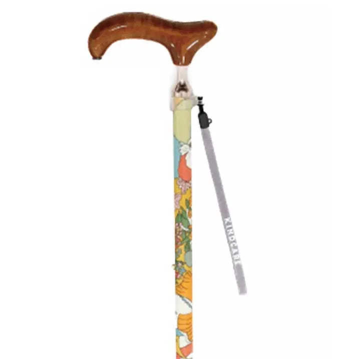 【伸縮・総柄】リバティ 伸縮カラーハンドルステッキ