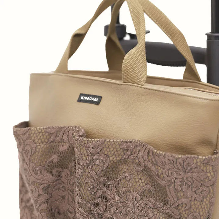 【エレガントな存在感】レースポケットトート 横押カート