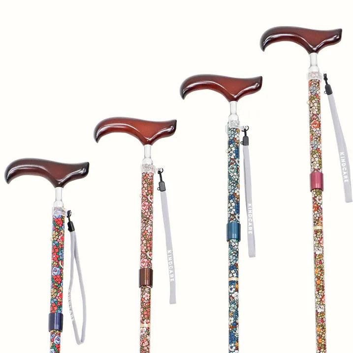 【伸縮&折りたたみ・総柄】SLTステッキ プリント×カラー スリムネック Emma Louise