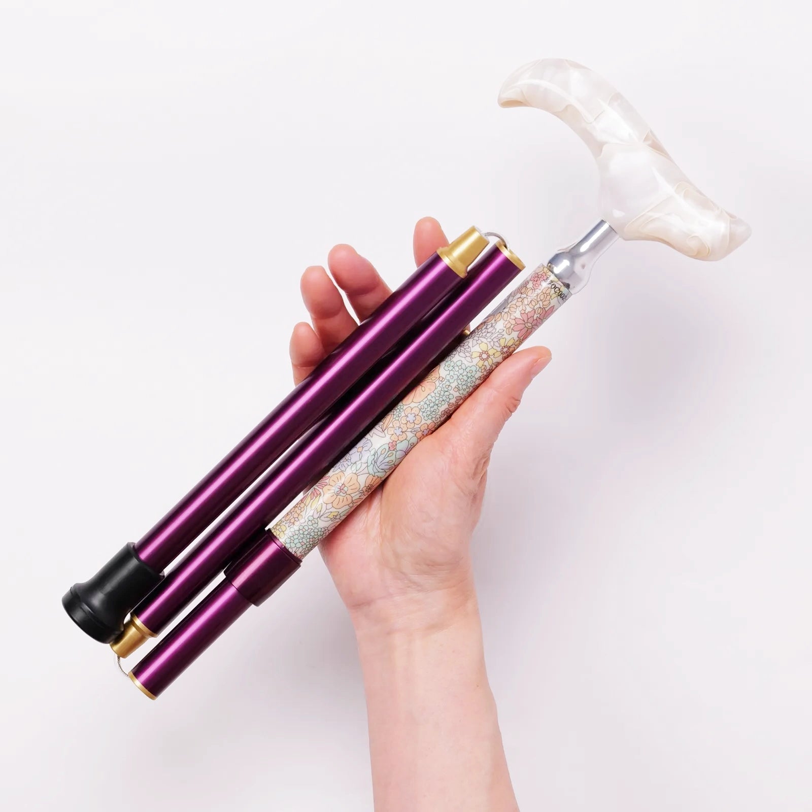 【伸縮&折りたたみ・上柄】SLT折りたたみステッキ リバティプリント Margaret Annie