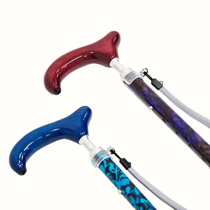 【伸縮・総柄】BATIK 折りたたみステッキ