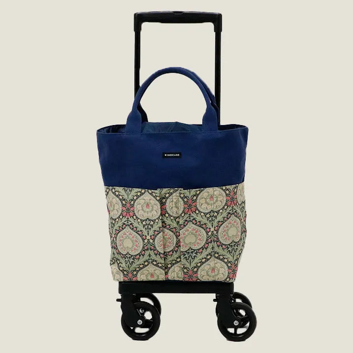 Utility Tote Push Cart Fabric by W.morris EDEN - Navy