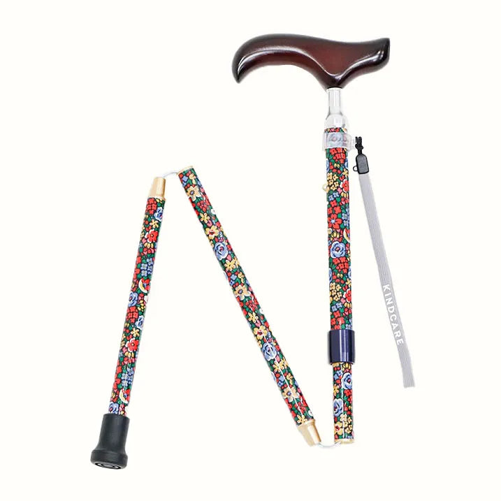 【伸縮&折りたたみ・総柄】SLTステッキ プリント×カラー スリムネック Emma Louise