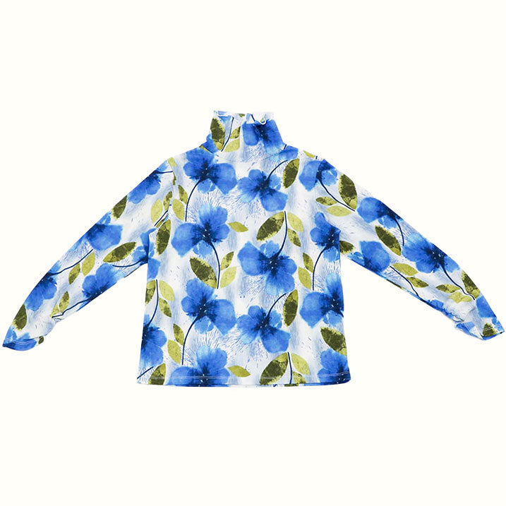 水彩花柄プリント Tシャツ