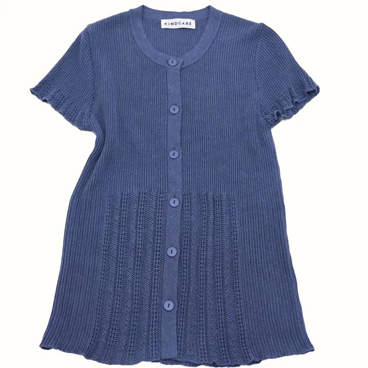 Openwork knit vest